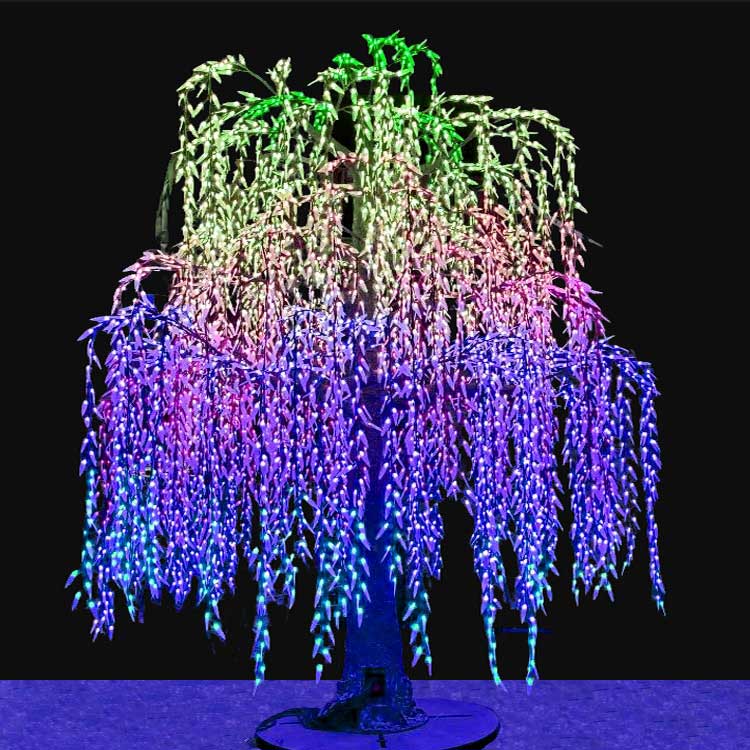 Weeping Willow Tree Lights : Custom Large Smart Pixel LED RGB Music-Sync Outdoor Decor 2 Weeping Willow Tree Lights : Custom Large Smart Pixel LED RGB Music-Sync Outdoor Decor - 图片 2