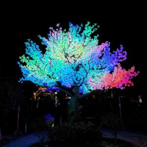 Custom Large Smart Pixel RGB Tree Light : Music-Sync Outdoor Garden Landscape Decor