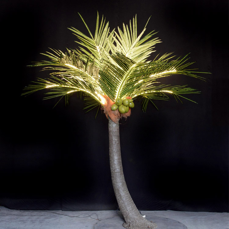 LED Palm Tree : Outdoor Weatherproof Palm Tree LED Lights for Tropical Glow 2 LED Palm Trees