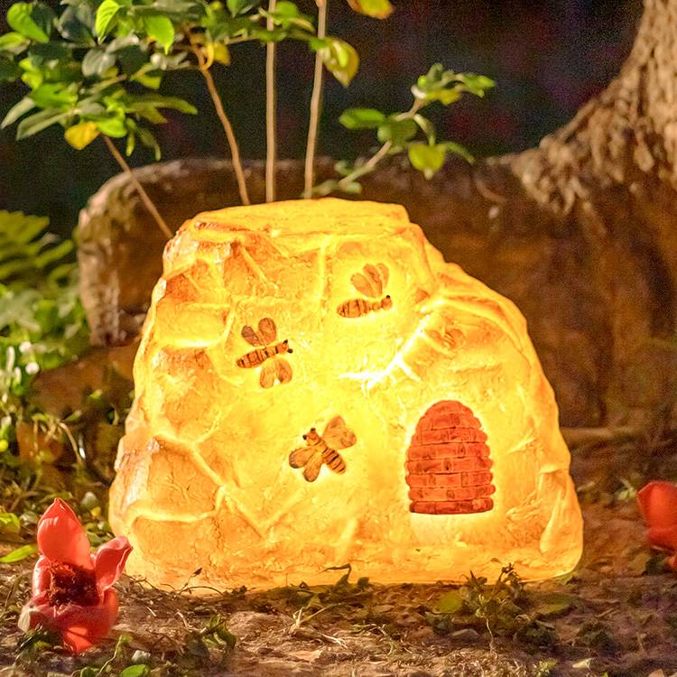 Customizable Stone Zoo Lights - Light Blue Stone/Light Stone Blue Outdoor Lighting for Zoo & Garden Decor 1 stone zoo lights