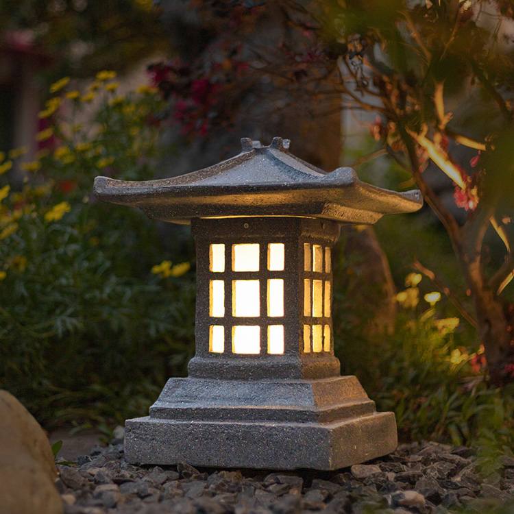 Waterproof Exterior Post Lights : Stone-Inspired Garden Lantern for Outdoor Pathways & Patios 1 Exterior Post Light