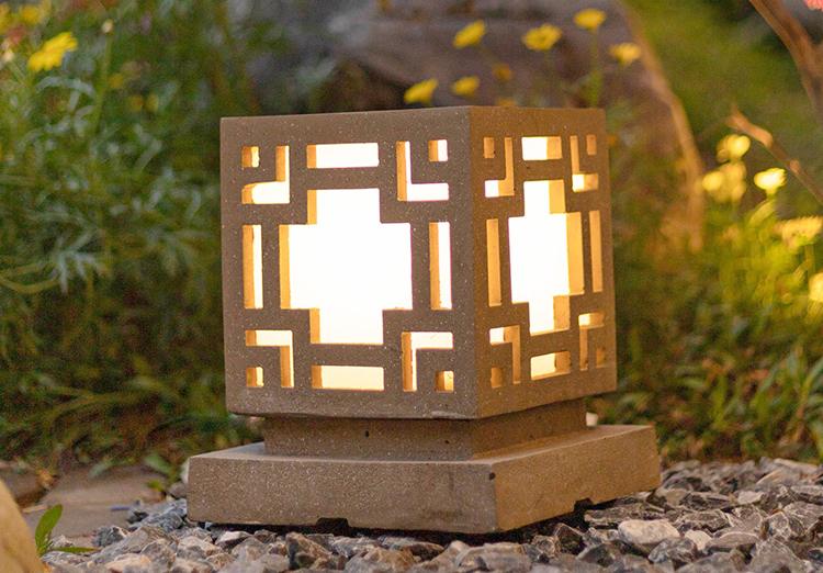 Outdoor Post Light, Waterproof Garden Pillar Lamp for Villa Courtyard Yard Decor