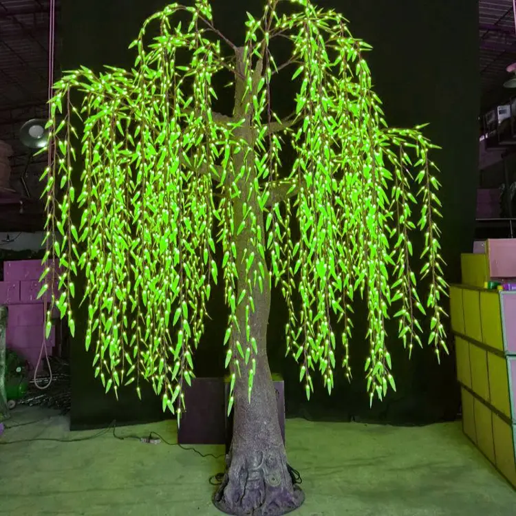 RGB Willow Light Tree: Outdoor Custom 13Ft Pixel LED Weeping Willow Tree Lights for Garden & Patio Decoration 3 RGB Willow Light Tree: Outdoor Custom 13Ft Pixel LED Weeping Willow Tree Lights for Garden & Patio Decoration - 图片 3