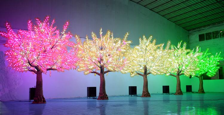 Outdoor RGB Tree Light : Custom 13ft DMX LED Maple Tree for Garden & Christmas Decoration 6 13ft Custom RGB DMX Smart LED Maple Tree Lights for Outdoor Garden