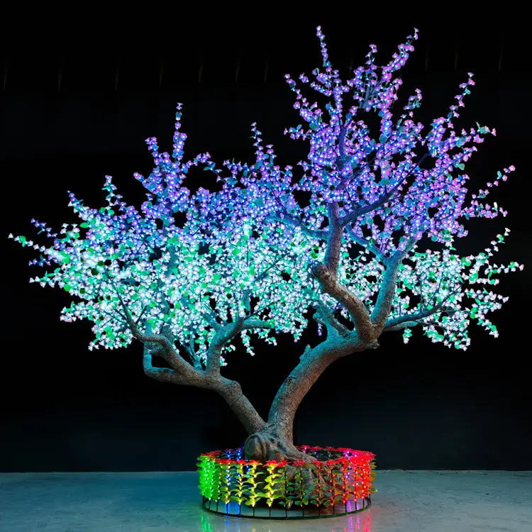 RGB Xmas Tree : Outdoor Custom DMX Smart LED Sakura Tree Lights for Garden & Landscape Decoration 2 RGB Xmas Tree : Outdoor Custom DMX Smart LED Sakura Tree Lights for Garden & Landscape Decoration - 图片 2