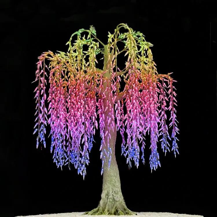 RGB Willow Light Tree: Outdoor Custom 13Ft Pixel LED Weeping Willow Tree Lights for Garden & Patio Decoration 1 willow light tree