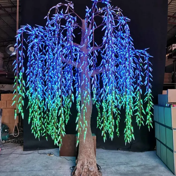 RGB Willow Light Tree: Outdoor Custom 13Ft Pixel LED Weeping Willow Tree Lights for Garden & Patio Decoration 2 willow light tree