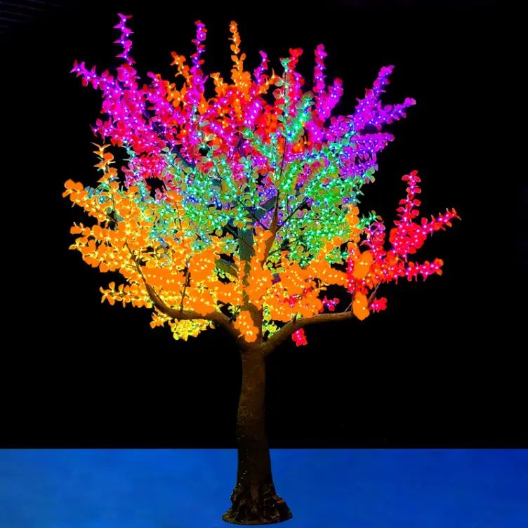 RGB Christmas Tree Lights : Outdoor Custom 16ft DMX Smart LED Ginkgo Tree Lights for Garden & Landscape Decoration 6 RGB Christmas Tree Lights : Outdoor Custom 16ft DMX Smart LED Ginkgo Tree Lights for Garden & Landscape Decoration - 图片 6