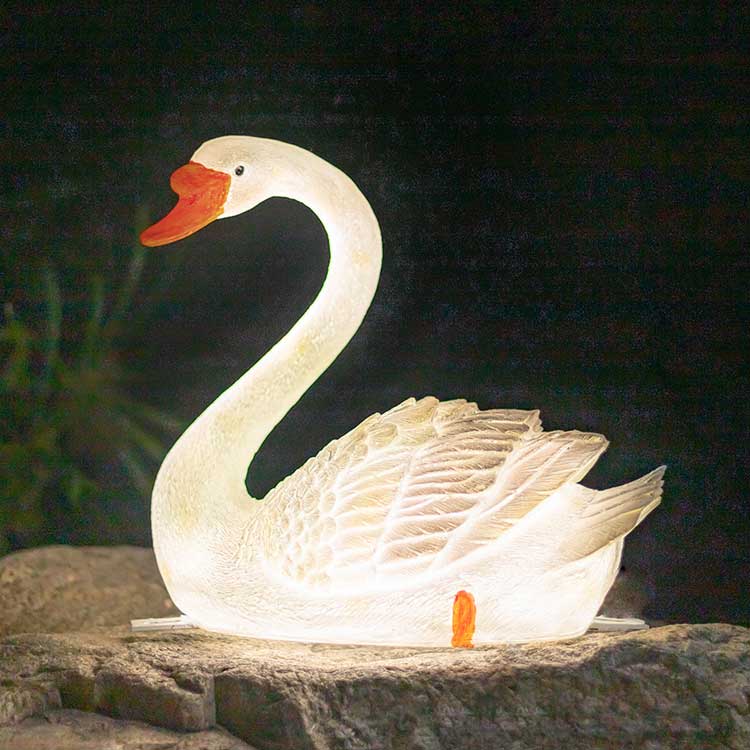 Outdoor Glowing LED Swan Lights – Elevate Garden & Courtyard Illumination 2 outdoor resin glowing led stone lights – elevate garden & courtyard illumination (复制)