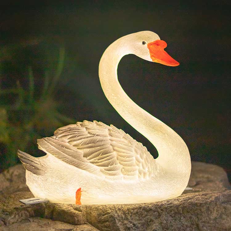 Outdoor Glowing LED Swan Lights – Elevate Garden & Courtyard Illumination 3 outdoor resin glowing led stone lights – elevate garden & courtyard illumination (复制)