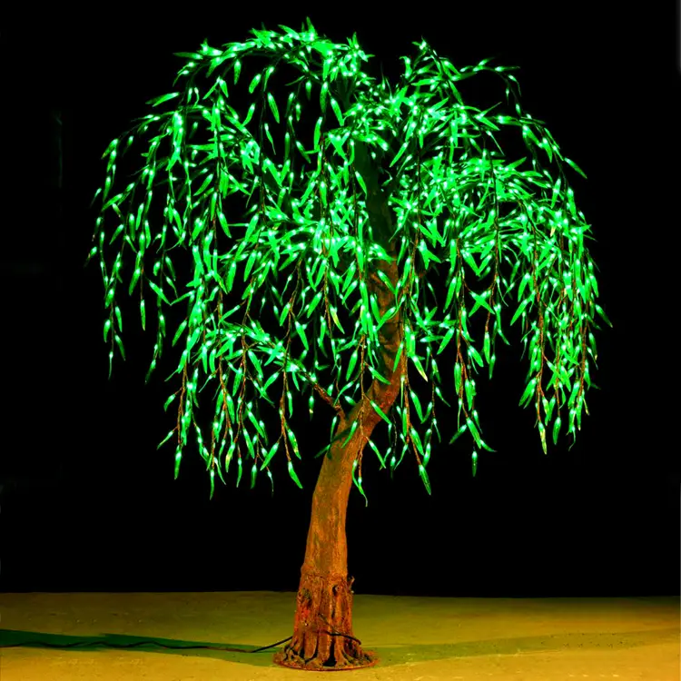 Light Up Willow Tree: 6Ft Top Green LED Weeping Willow Tree Lights for Garden & Pool Decoration 3 Light Up Willow Tree: 6Ft Top Green LED Weeping Willow Tree Lights for Garden & Pool Decoration - 图片 3