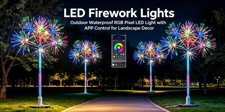 LED Firework Light outdoor waterproof starburst landscape light