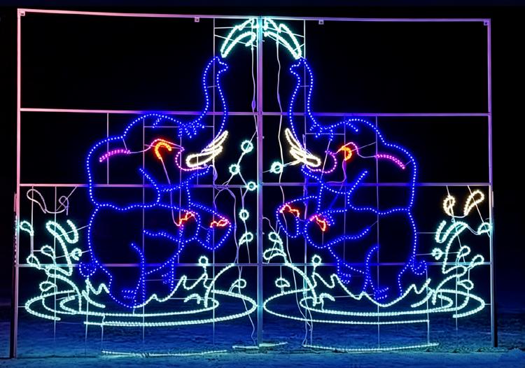 Animal Motif Light : Outdoor Zoo Lighting Wireframe for Christmas Holiday Decoration 6 Outdoor Animal Motif Light, Metal Frame LED Animal Silhouette Motif Lighting Waterproof Christmas Event Display